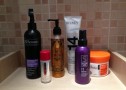 Los productos para el cabello que estoy usando