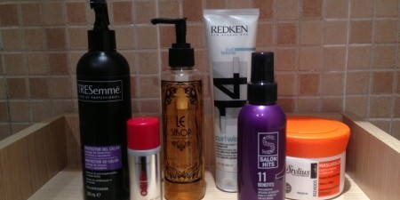 Los productos para el cabello que estoy usando